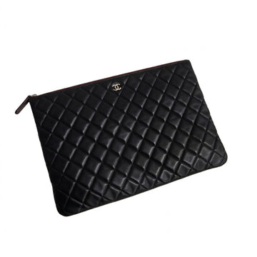 CHANEL Classic Lambskin Large Clutch Bag A82552 Black 156112248