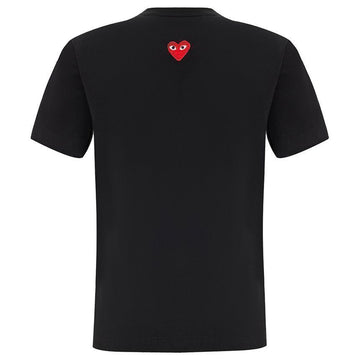 Comme Des Garcons Men's Back Heart Patch T-Shirt Black 25SS AX-T340-051-1 139000083