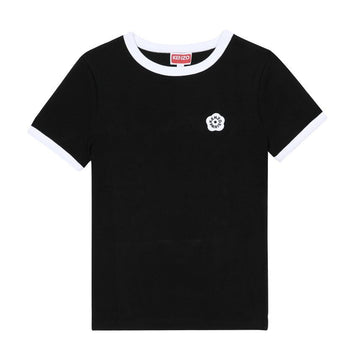 KENZO Bokeh Blume Kontrast Ringer Damen T-Shirt 144646526