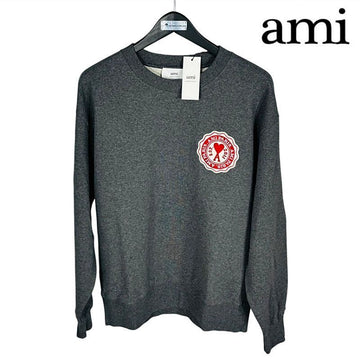 AMI Heart Logo Patch Men's Sweatshirt USW011 739 055 155995405