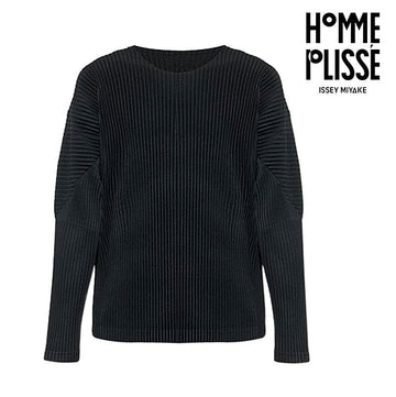ISSEY MIYAKE Homme Plisse Men's Round Neck Long Sleeve T-Shirt HP58-JK521 15 155901530