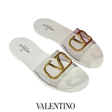 Valentino Women's Logo Slippers White S0L42 ECG 001 100% Authentic 153753483