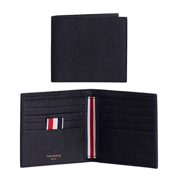 THOM BROWNE 男性用ペブルグレインレザー二つ折り財布 ブラック MAW023A 00198 001 152569314