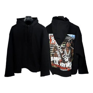 IH NOM UH NIT 男性用フードTシャツ ブラック NCW19218 009 正規品100% 151266990