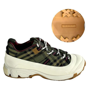 BURBERRY Herren Karo Baumwolle Arthur Sneakers Grün 8042218 A1372 151014568