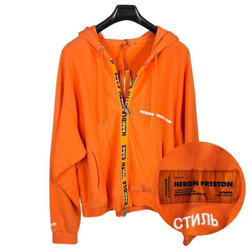 HERON PRESTON 男性用フード付きジップアップジャケット オレンジ HMBE001F186010121919 151001837