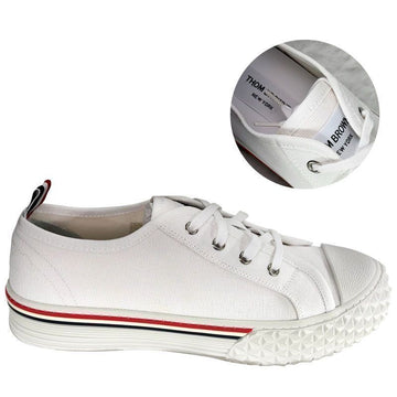 THOM BROWNE Damen Tartan Collegiate Sneakers Weiß MFD253A F0102 100% Original 150897657