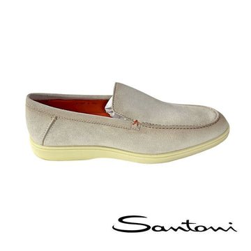 SANTONI Herrliche Wildleder Slipper in Beige MGDT17824TICB GEXE10 150803078
