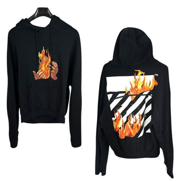 Off White Men's Fire Back Hooded Zip-Up Jacket 1088 Authentic 100% 150801872