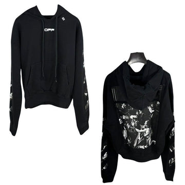 Off White Men's Hooded T-Shirt with Caravaggio Print Black OMBB037S20E300051088 Authentic 100% 150719488