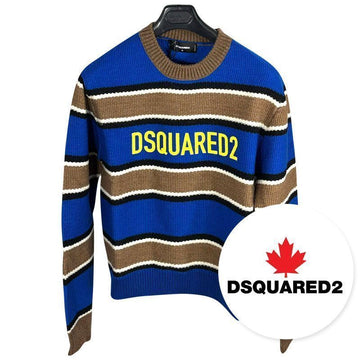 DSQUARED2 Gestreifter Herrenstrickpullover in Blau S74HA1263 S18037 961 150669037