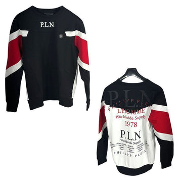 PHILIPP PLEIN Langarm Sweatshirt Schwarz/Rot MJO0577 PJO002N 0213 150557724