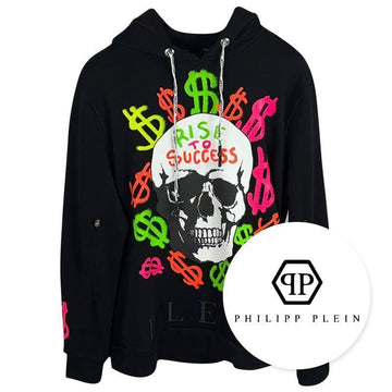 PHILIPP PLEIN スカルフードTシャツ ブラック MJB0908 PJO002N 02 150555646