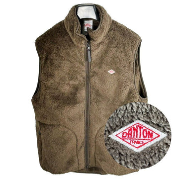 Danton Men's Stand Collar Vest Brown 100% Authentic 150451142