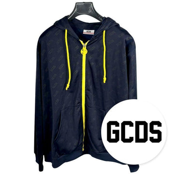 GCDS Men's Zip-Up Hoodie Jacket Navy M020060 Authentic 100% 150447785