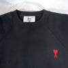 AMI Herren Sweatshirt mit Herzlogo in Schwarz BFUSW005 747 001 150284011 [P]