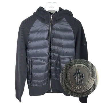 MONCLER Männer-Padding-Woll-Cardigan mit Kapuze in Navy 9B00020 M1241 742 150221309