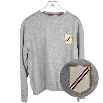 THOM BROWNE Herrencrest-Patch-Manschetten-T-Shirt Grau 149983235