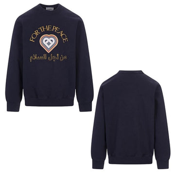 Casablanca Unisex Logo Embroidered Sweatshirt Navy 149869653