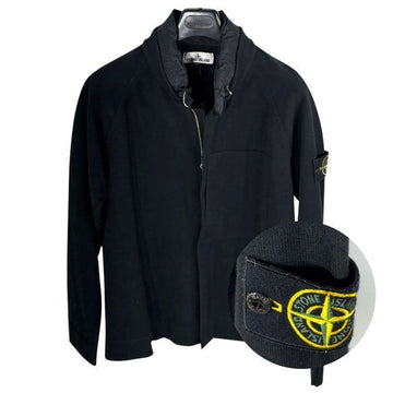 Stone Island Men's Patch Hooded Knit Zip Jacket Black 7215511D2 V0029 100% Authentic 149806693