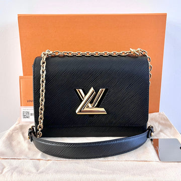 Louis Vuitton Twist MM Epi Gold Black Bag M54804 156136828
