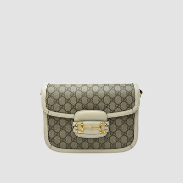 Gucci Horsebit 1955 Small Shoulder Bag White 602204 156136896