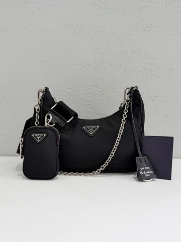PRADA ホーボーバッグ テスート リエディション チェーンショルダーバッグ 1BH204 156137102