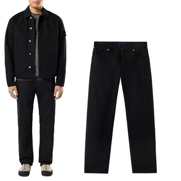 STONE ISLAND ロゴパッチストレートデニムパンツ 156137516