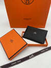 Hermes Citizen Twill Cardholder Wallet Black Blue H086596CAAA 126694629 [P]