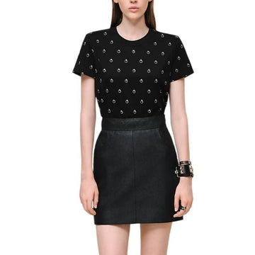 Hermes Finesse Printed Jersey Straight Women's T-shirt in Noir H6E4650DQ0238 156156608