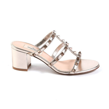 Valentino Garavani Rockstud Slide Sandal Metallic 2W2S0C47 JXH S69 154952664