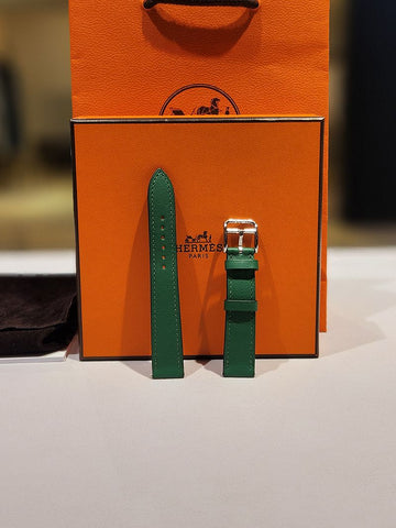 HERMES アワースモール 25MM グリーンストラップ 156157998