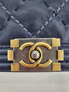 CHANEL Boy Bag Vintage Navy Small Shoulder Bag A92881 156158448 [P]