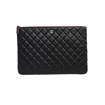 CHANEL クラシックラムスキンクラッチバッグブラックA82552 156111489