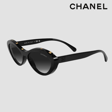 CHANEL オーバーサングラス CH5416 A71341 1712S6 イエローレタリング ブラック 130328548