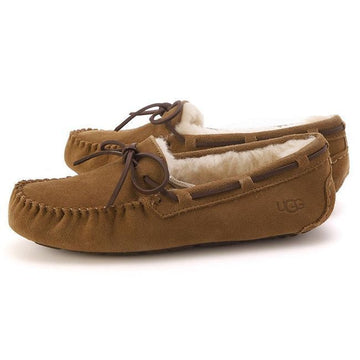 UGG ダコタ モカシン ファー フラットシューズ チェスナット 1107949 37195495