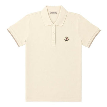 Moncler Cotton Pique Polo with Logo Patch 155437528