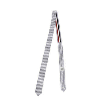 Thom Browne Striped Three-Line Tab Grosgrain Seersucker Men's Tie 151506772