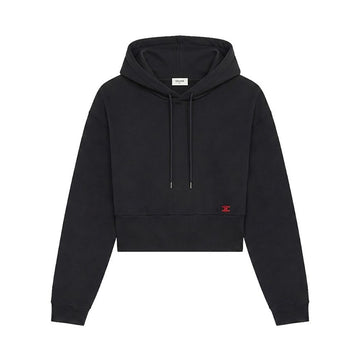 Celine Cotton Fleece Cropped Hoodie 156161849 [P]