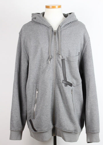 Hermes Hooded Zip-Up with Leather Details XL(110) 156161963