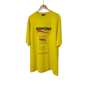 BALENCIAGA Übergroßes Unisex-T-Shirt mit Logo in Kurzarm mit Trockenreinigung Gelb 651795TKVF87175 156162690