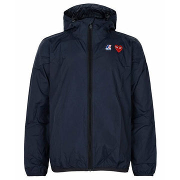 COMME DES GARCONS Windbreaker-Hemdjacke mit Kapuze in Navy, Modell 26SS 155449494 [P]