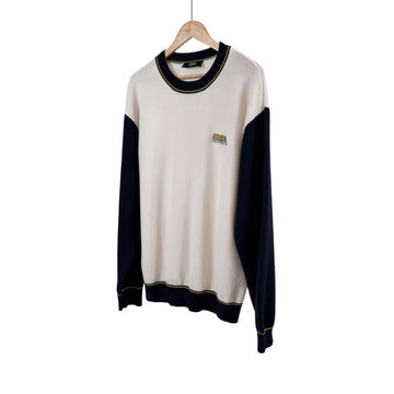 Fendi Men's Applique Logo Patch Wool Knit Ivory 56 FAE544 156162734