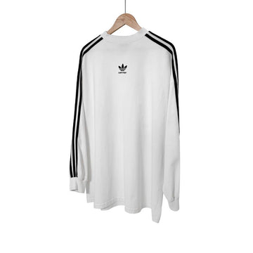 Balenciaga Oversized Long Sleeve T-Shirt in White 2 Size 156162778