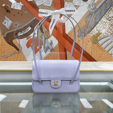 CHANEL Prep Flap Bag Small Purple Gold Hardware AS6130 156164303