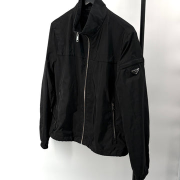 PRADA Hochkragen Nylon Windjacke für Herren Schwarz 156164449