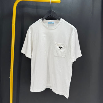 PRADA 三角ロゴポケット半袖Tシャツ ホワイト 156164826