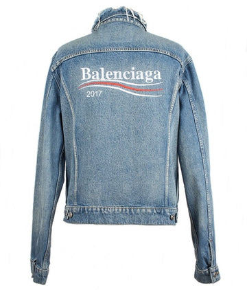 BALENCIAGA Wave-Logo Jeansjacke 2017 46 156164868
