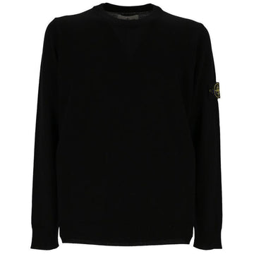 STONE ISLAND ワッペン ウール ニット ブラック V0029 7715510C4 52683306