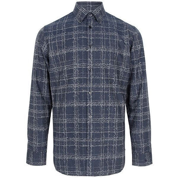 BERLUTI インディゴチェック スクリト アレッサンドロ シャツ 09C R27HTL98001 102757301 [P]